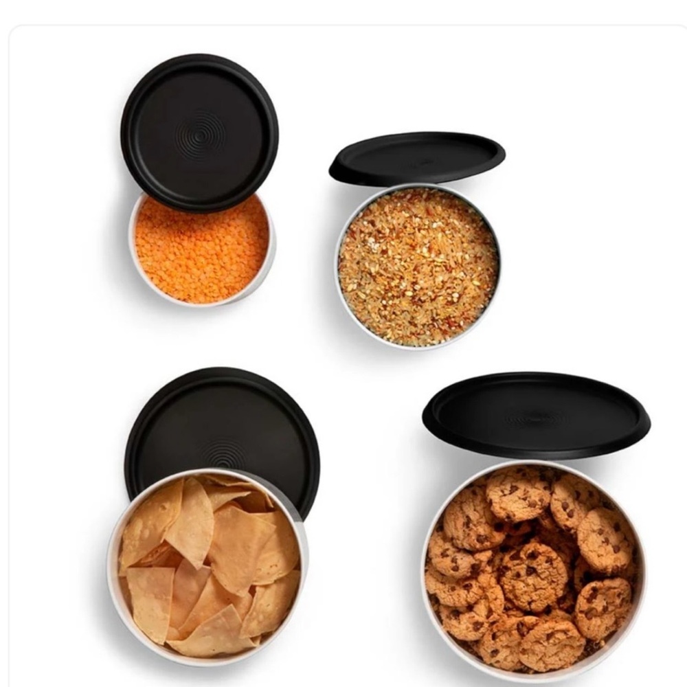 NEW (NIP) Tupperware one Touch 4 piece Canister Set - Picture 5 of 8